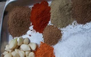 Сванская соль - состав приправ в смеси, использование в приготовлении оджахури, чечевицы с овощами и шашлыка