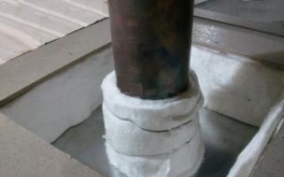 Insulating a chimney on a roof How to insulate a chimney pipe in a wooden wall